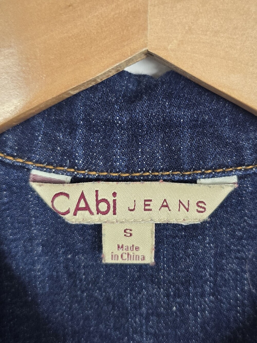 Cabi Norma Jean Stretch Denim Trucker Jacket Dark Blue Small - Picture 12 of 14